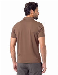 Brown Plain Gym Polo