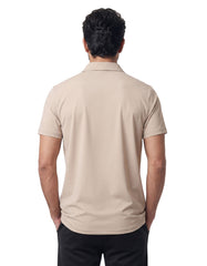Beige Plain Gym Polo