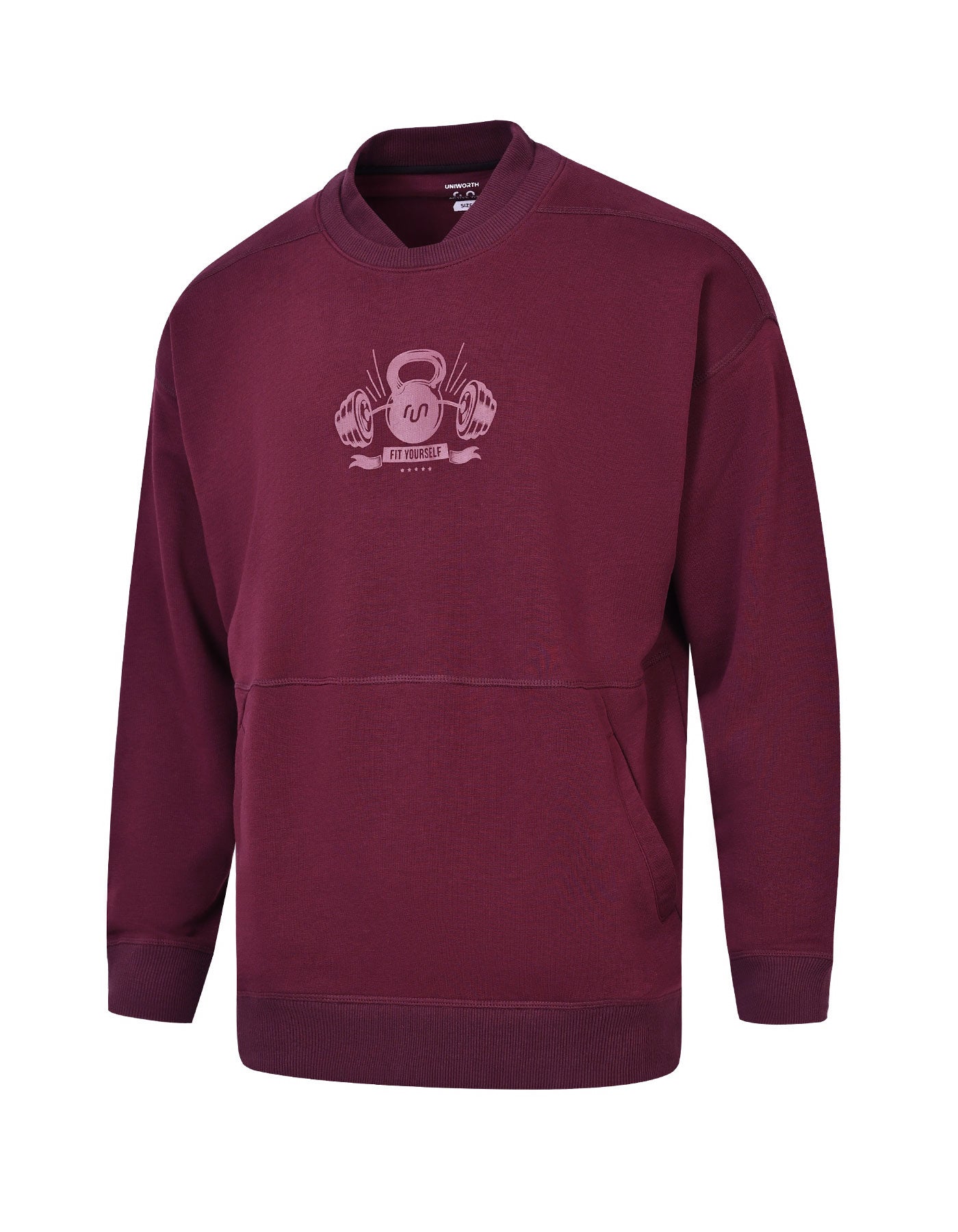 Gym Sweat Shirt  Green FGSW2501-1 Printed Uniworth FGSW2501-1-S