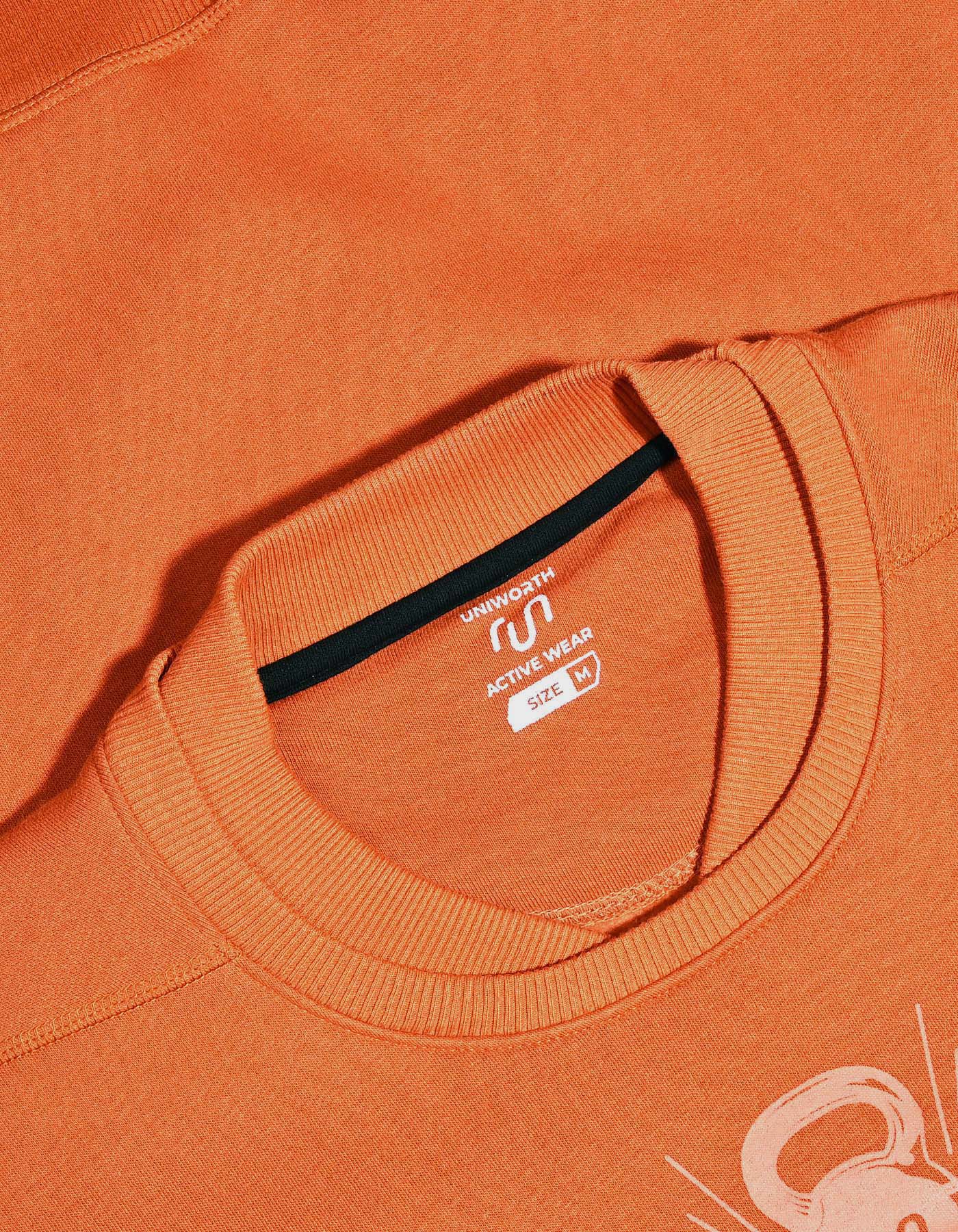 Gym Sweat Shirt  Mustard FGSW2501-2 Printed Uniworth FGSW2501-2-M