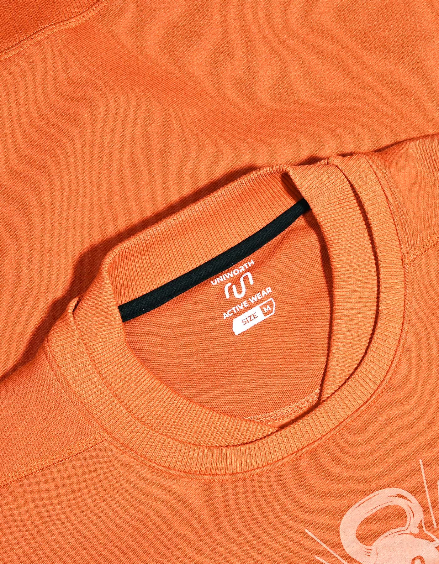 Gym Sweat Shirt  Mustard FGSW2501-3 Printed Uniworth FGSW2501-3-M