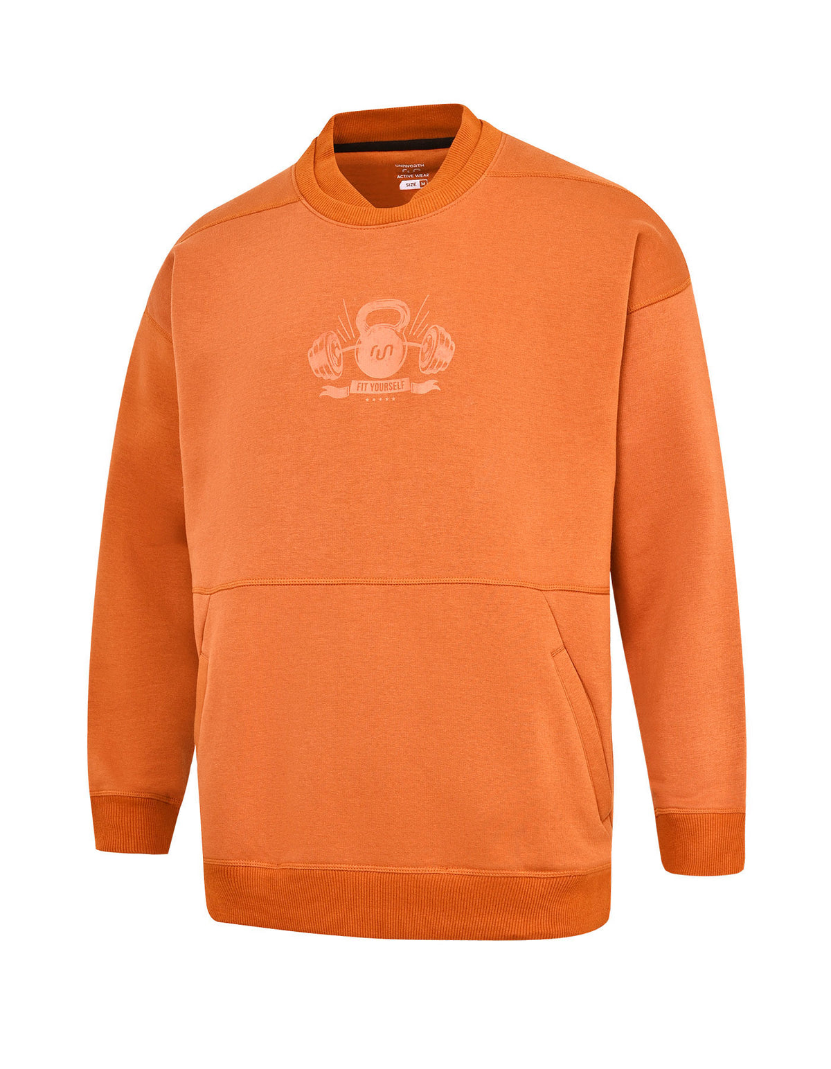 Gym Sweat Shirt  Mustard FGSW2501-3 Printed Uniworth FGSW2501-3-S