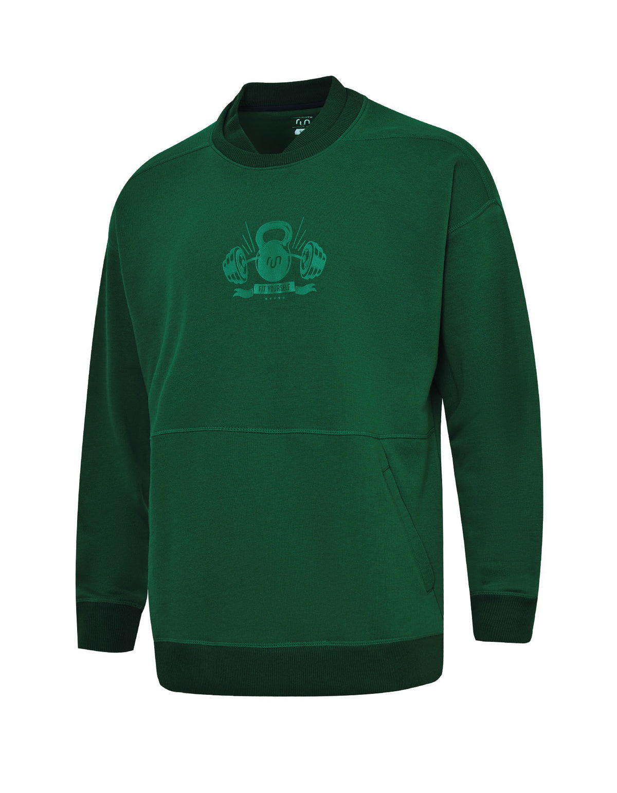 Gym Sweat Shirt  Green FGSW2501 Printed Uniworth FGSW2501-S
