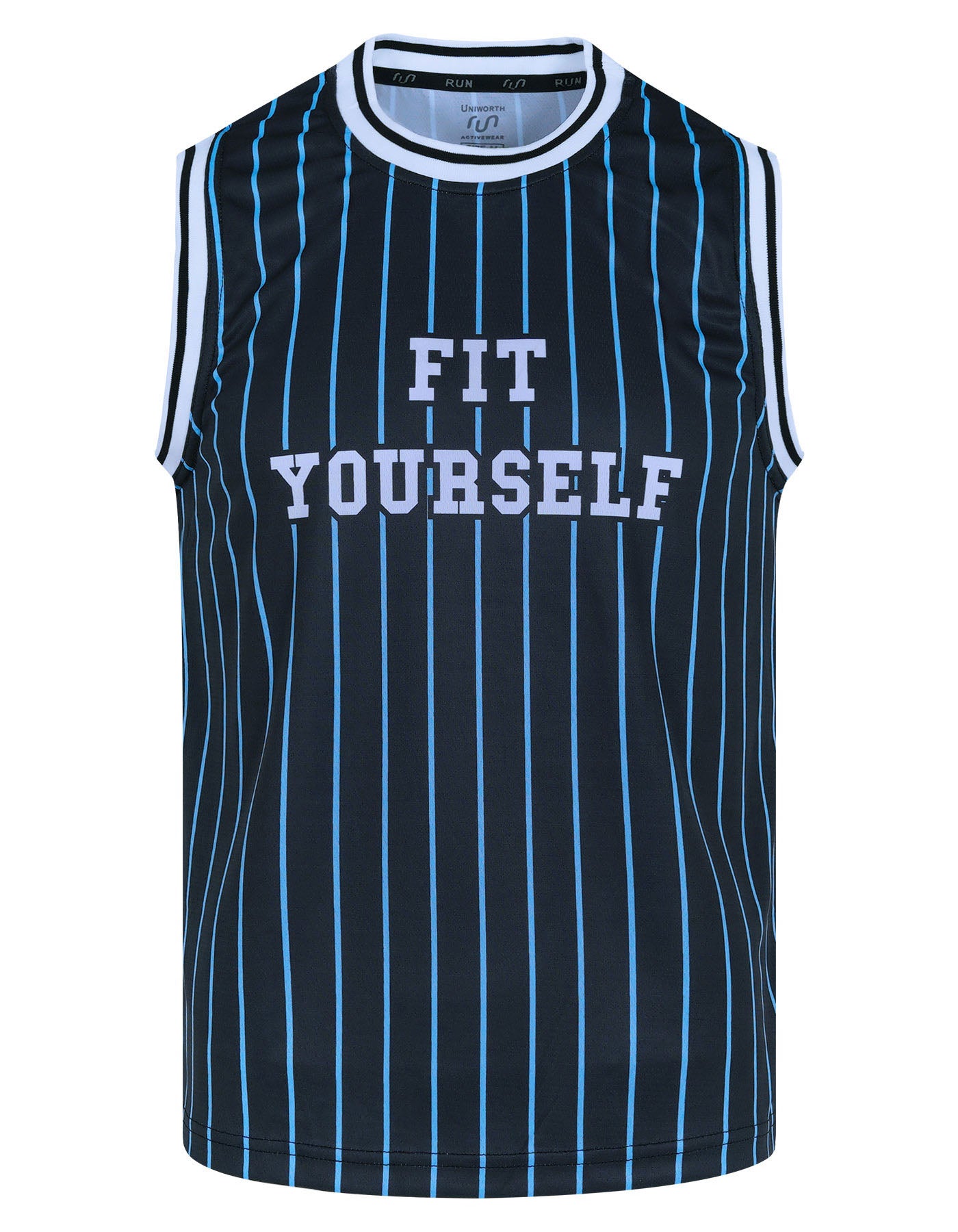 Black Sleeveless Gym Tee FGT2300-M