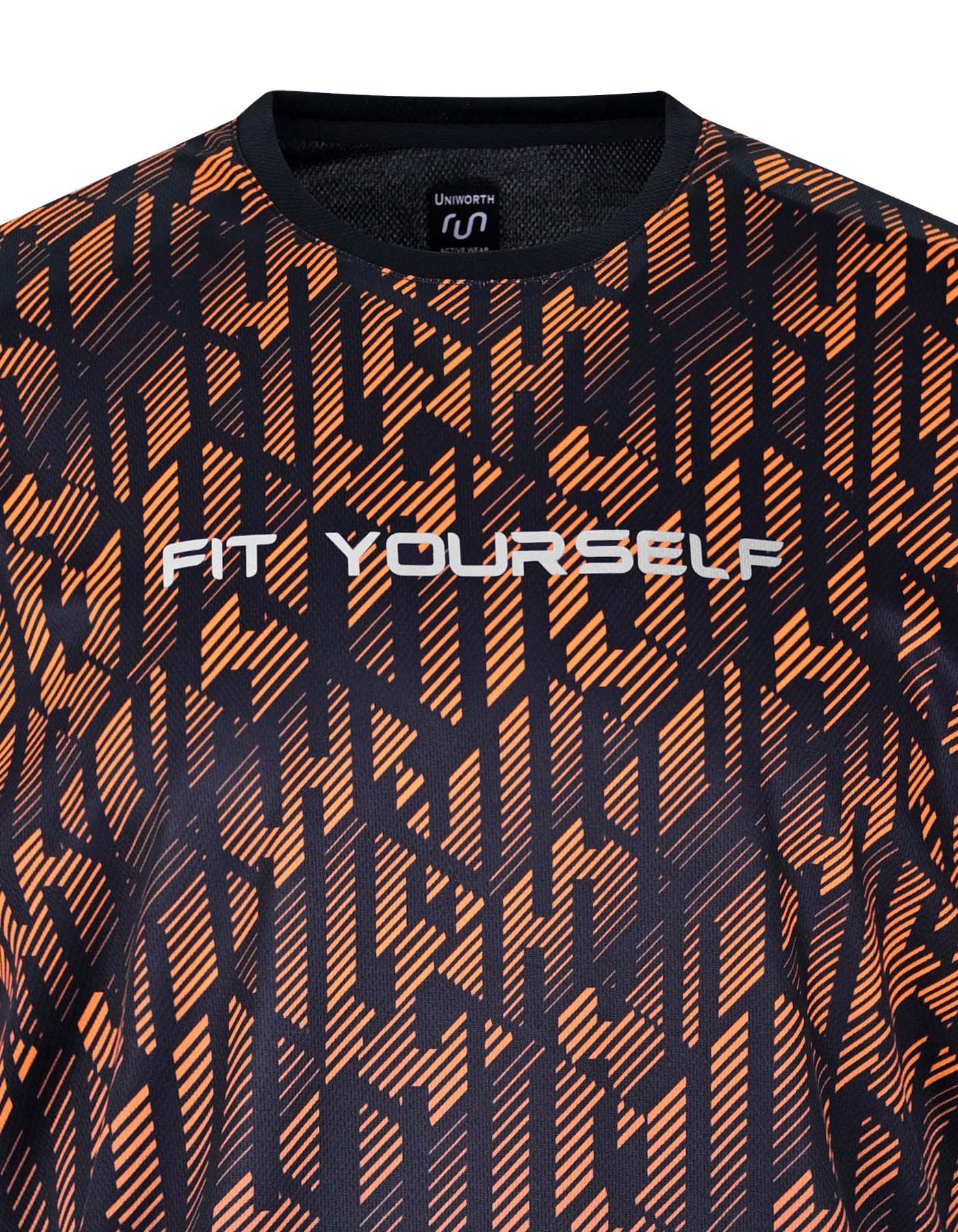 Black Half Sleeves Gym Tee FGT2413-M