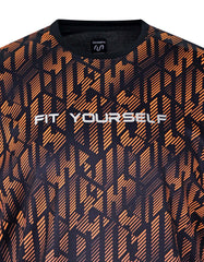 Black Half Sleeves Gym Tee FGT2413-M