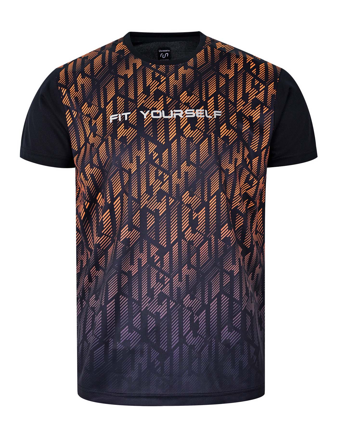 Black Half Sleeves Gym Tee FGT2413-S