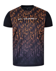 Black Half Sleeves Gym Tee FGT2413-S