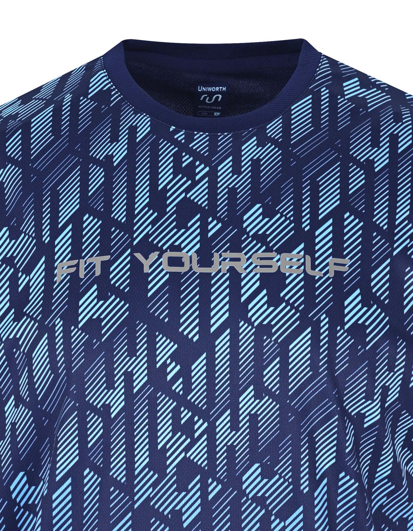 Navy Half Sleeves Gym Tee FGT2414-L