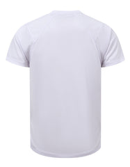 White Half Sleeves Gym Tee FGT2500-1-L
