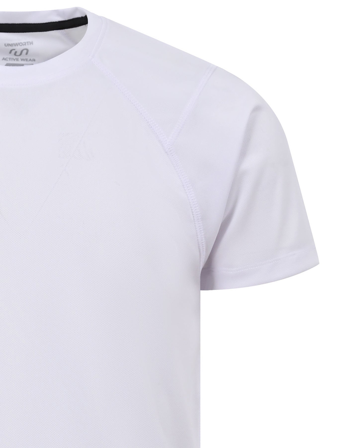 White Half Sleeves Gym Tee FGT2500-1-M
