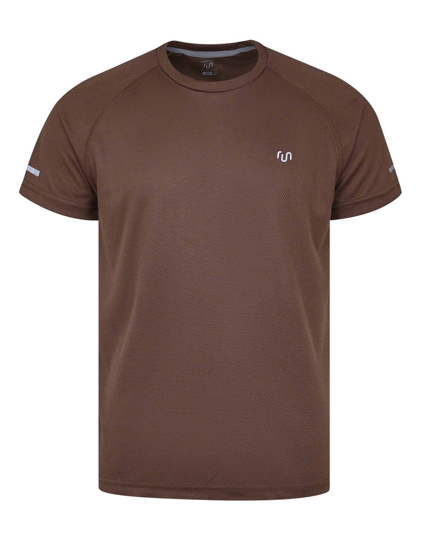 Brown Half Sleeves Gym Tee FGT2502-1-S