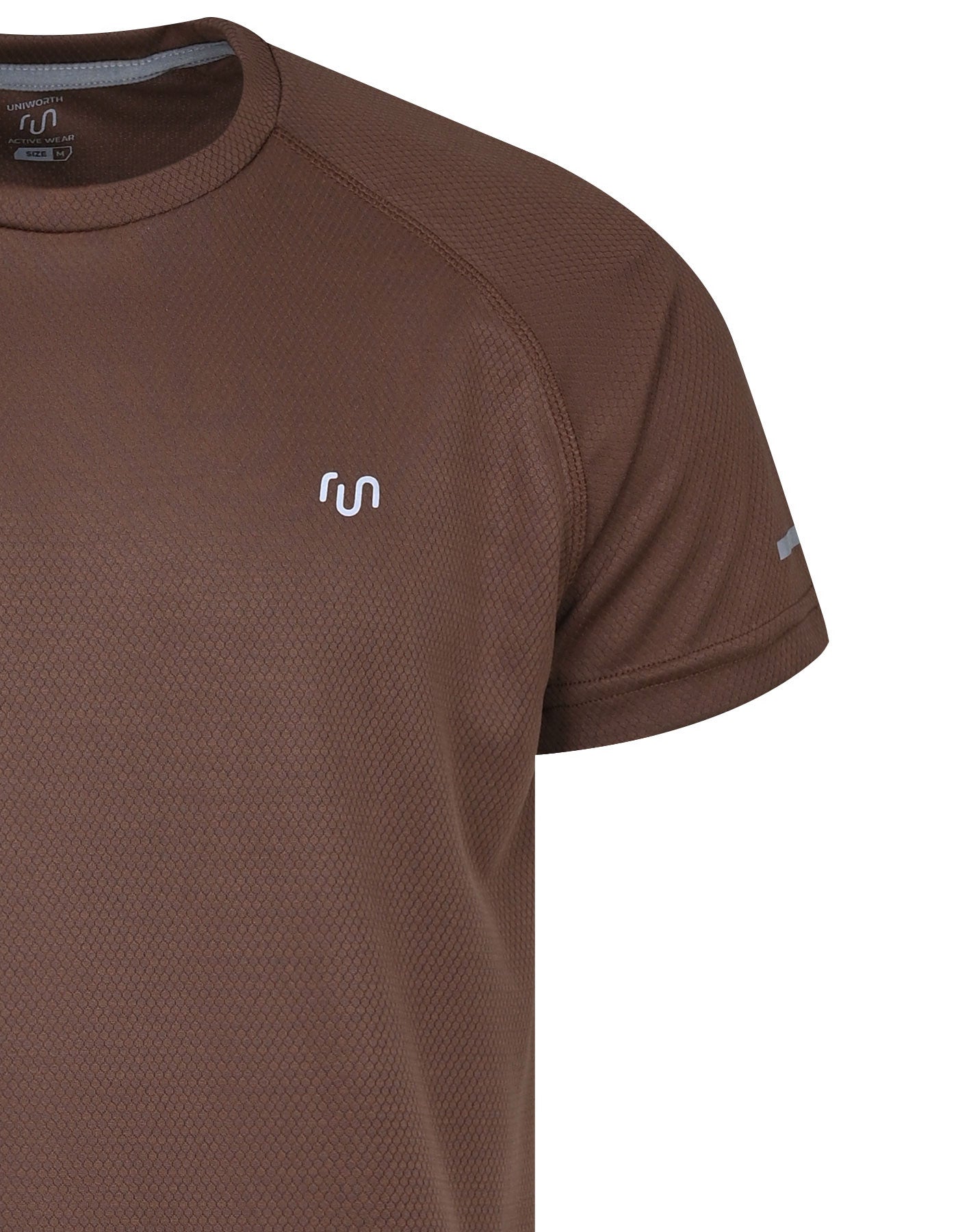 Brown Half Sleeves Gym Tee FGT2502-1-M