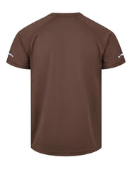 Brown Half Sleeves Gym Tee FGT2502-1-XL