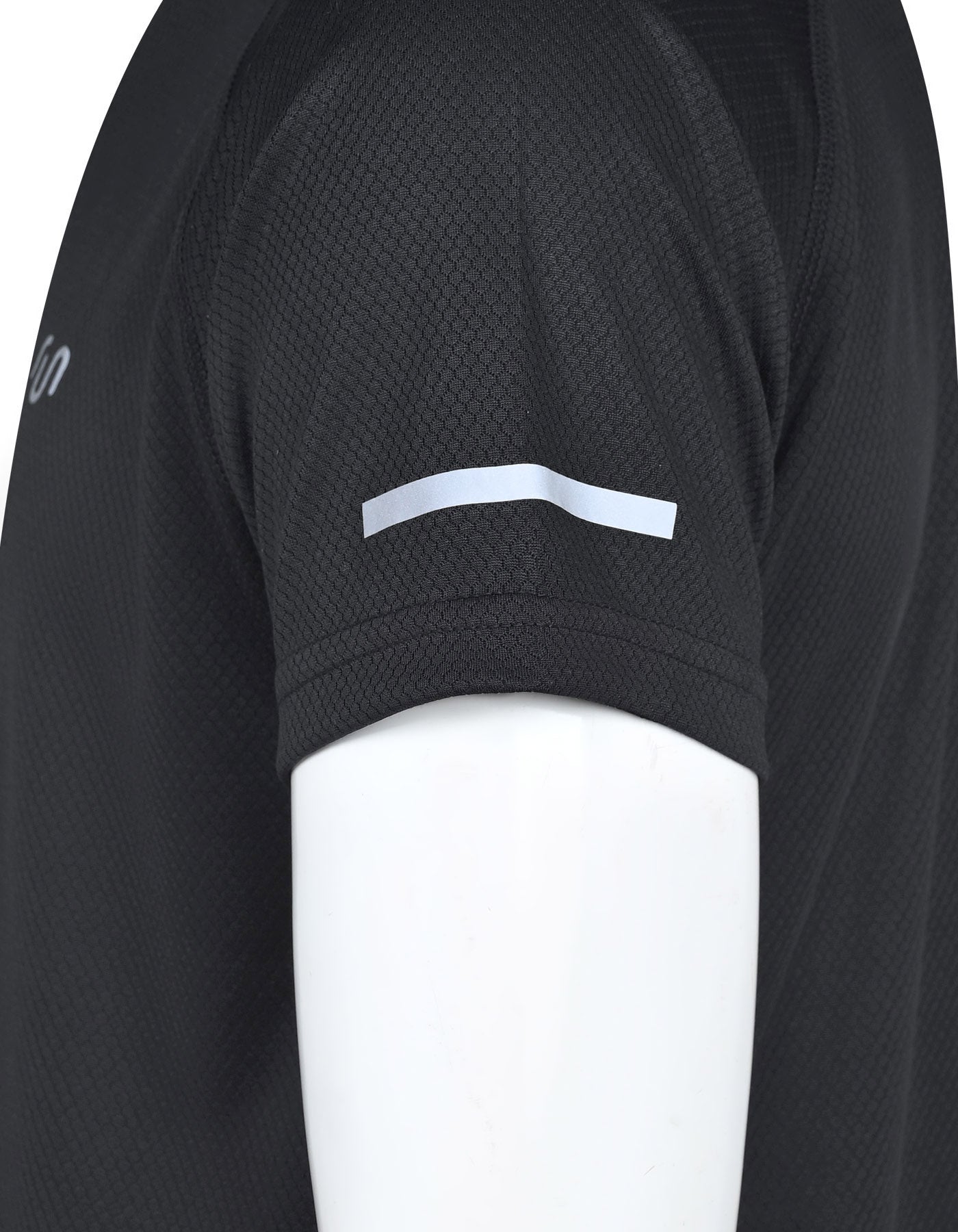 Black Half Sleeves Gym Tee FGT2502-3-L