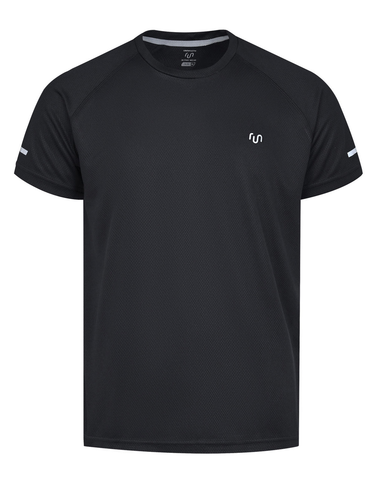 Black Half Sleeves Gym Tee FGT2502-3-S