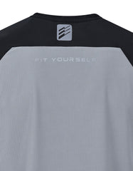 Black Half Sleeves Gym Tee FGT2504-2-XL