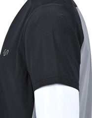 Black Half Sleeves Gym Tee FGT2504-2-L