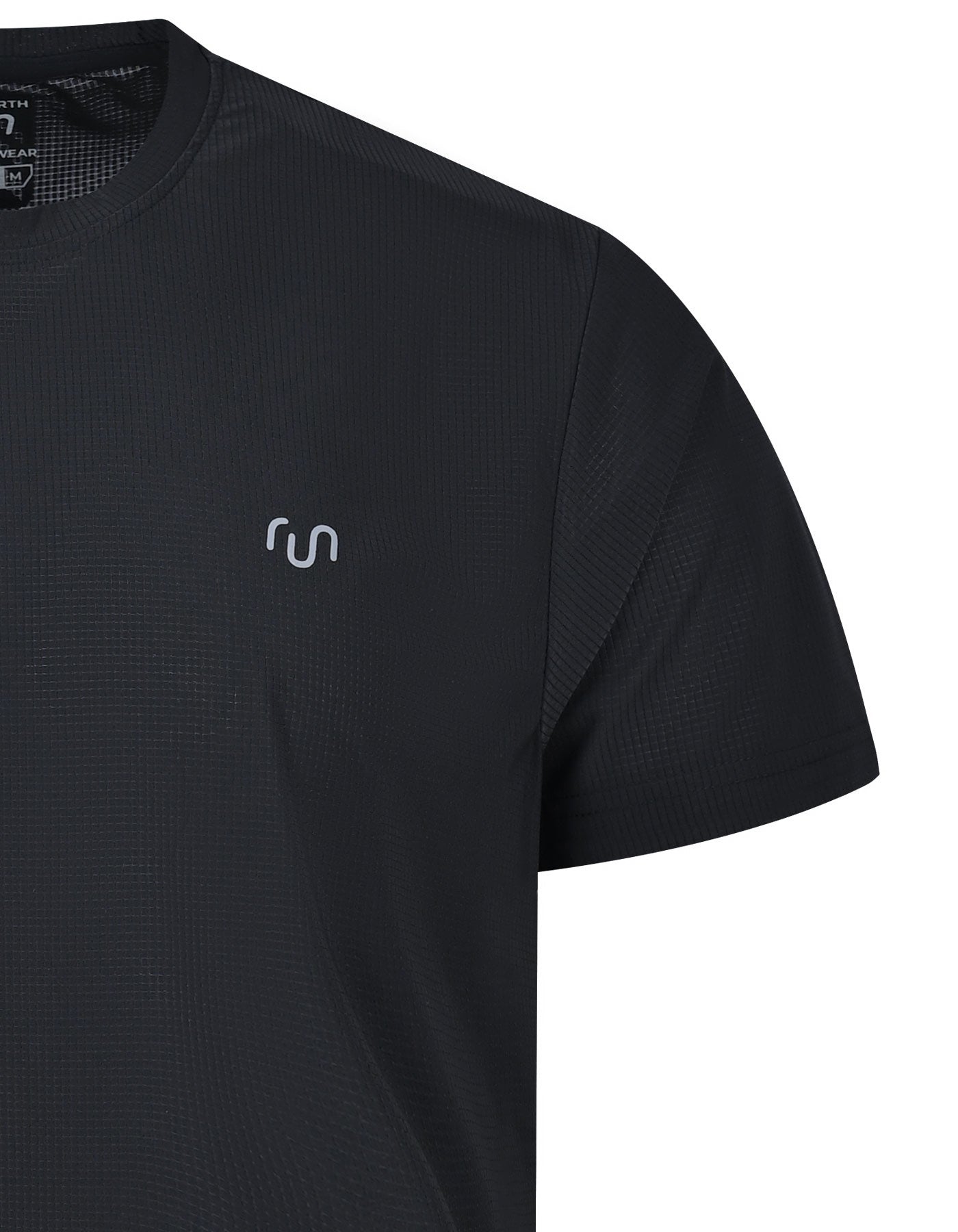 Black Half Sleeves Gym Tee FGT2504-2-M