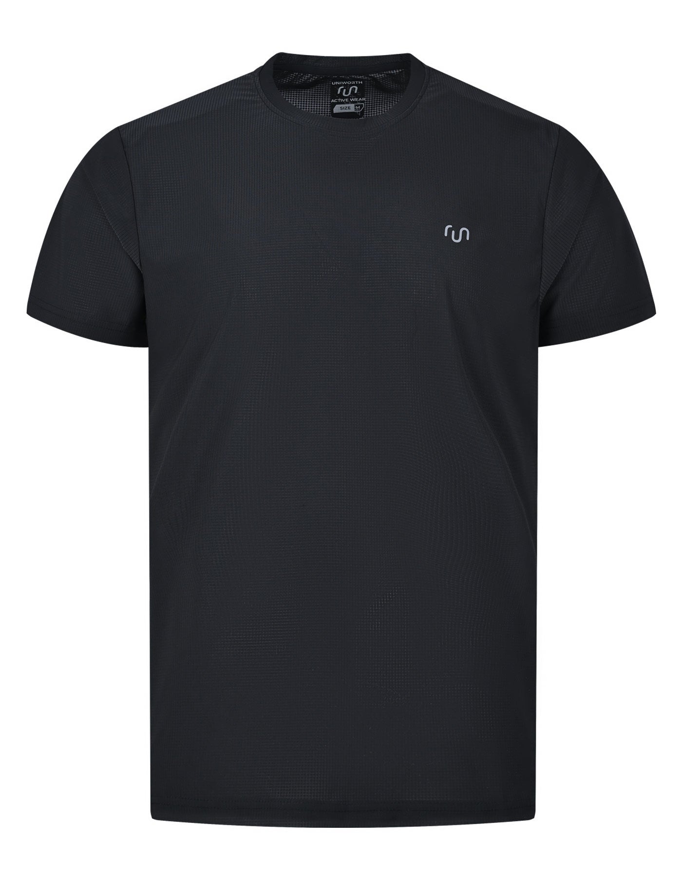Black Half Sleeves Gym Tee FGT2504-2-S