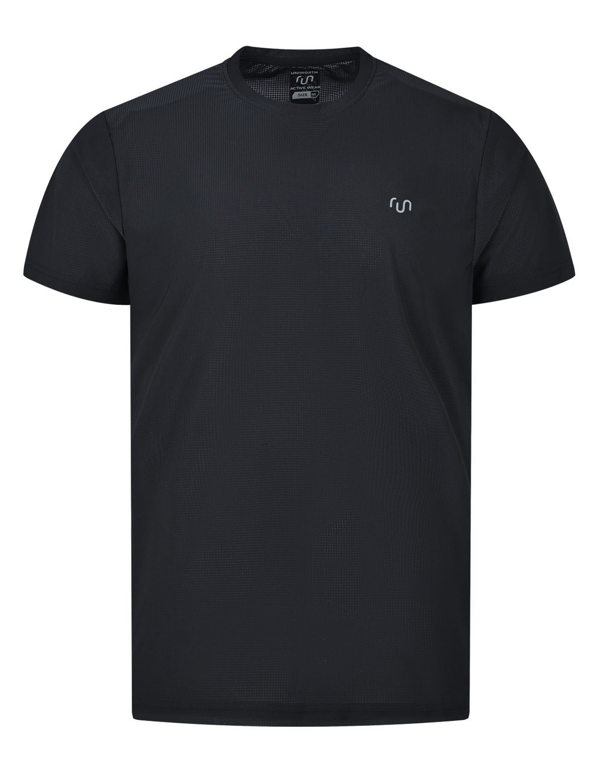 Black Half Sleeves Gym Tee FGT2504-2-S
