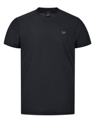 Black Half Sleeves Gym Tee FGT2504-2-S