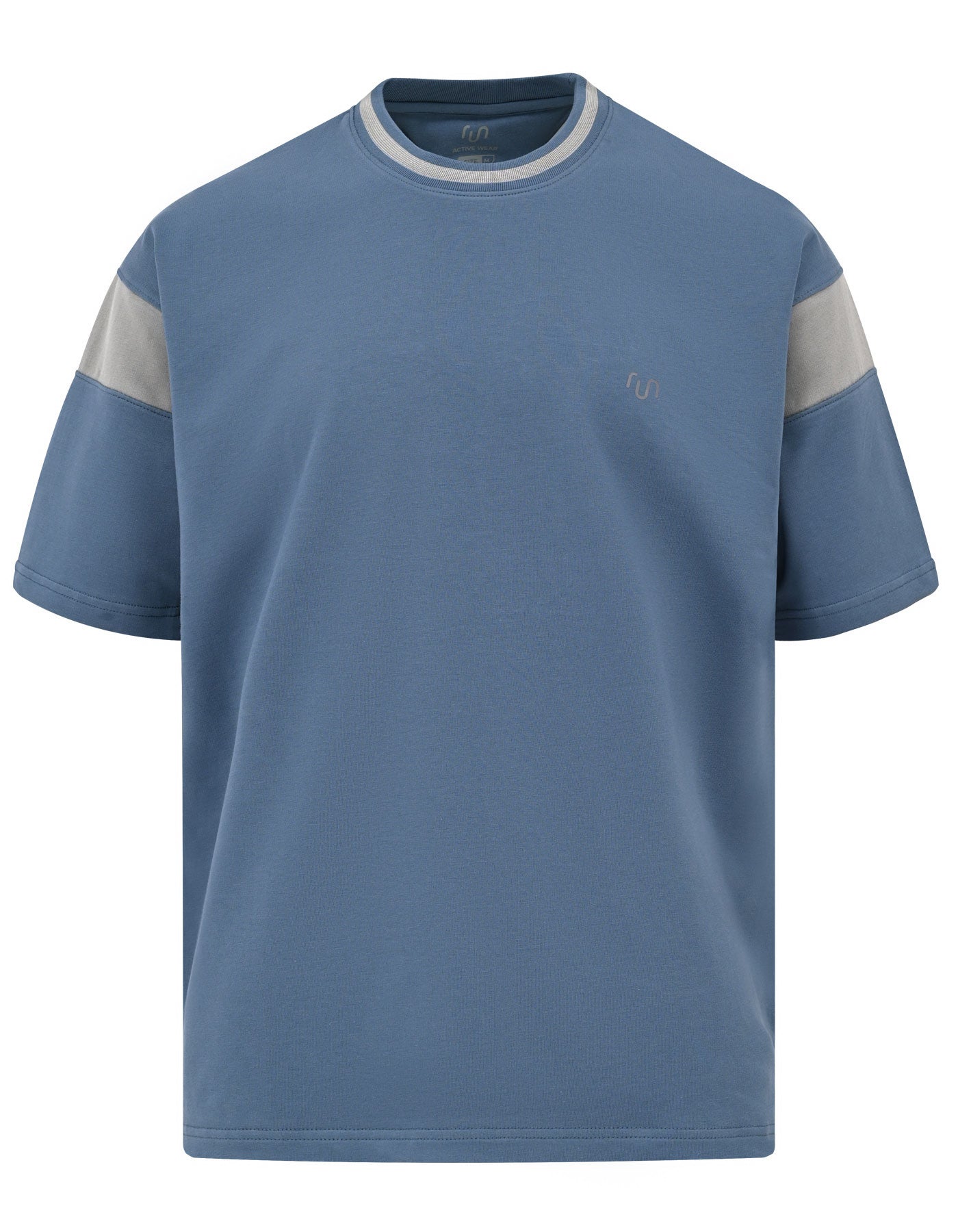 Aura Blue Half Sleeves Gym Tee FGT2601-1-S