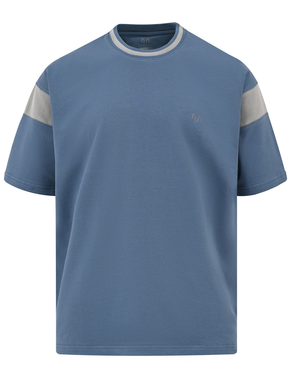 Aura Blue Half Sleeves Gym Tee FGT2601-1-S