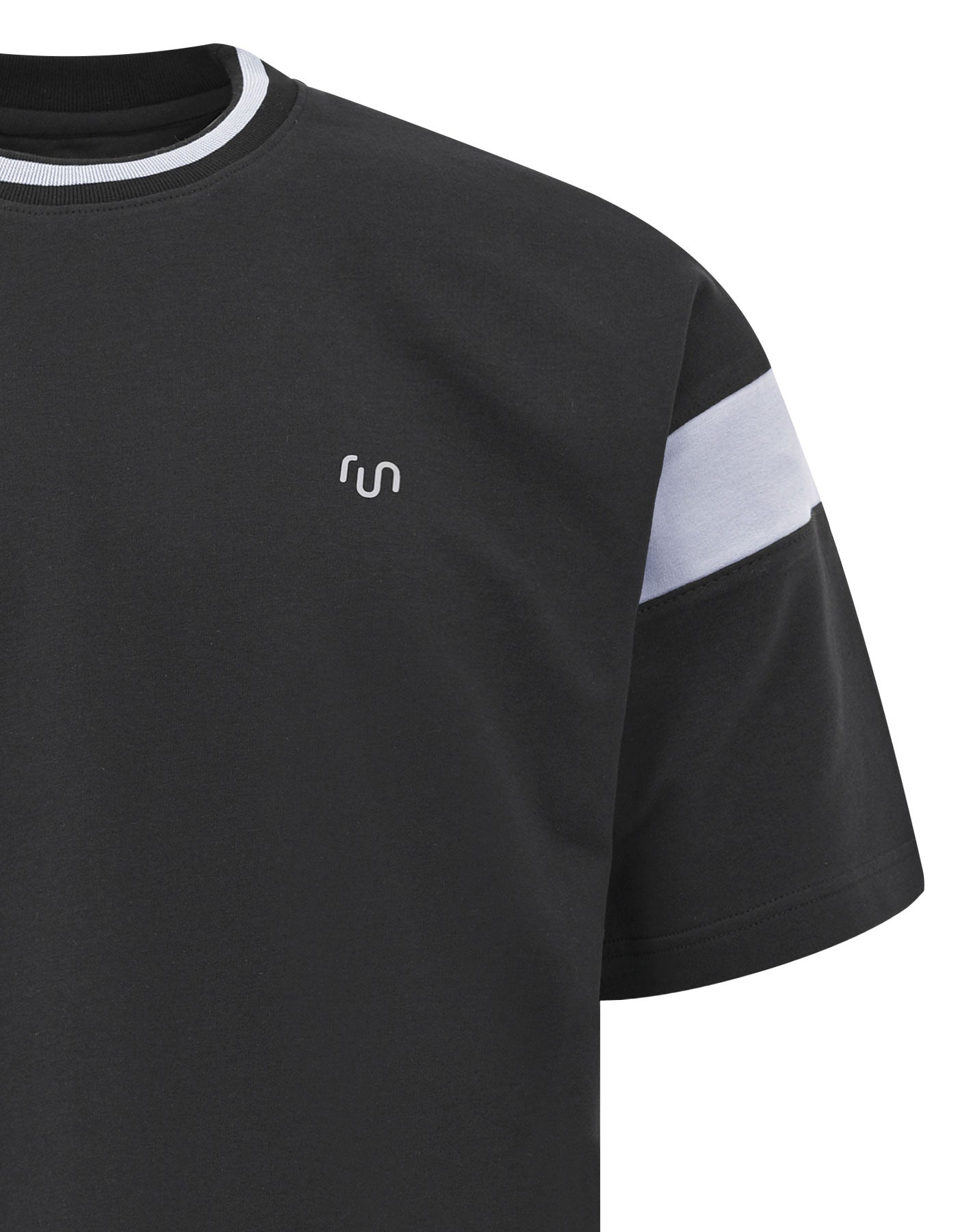 Black Half Sleeves Gym Tee FGT2601-2-M