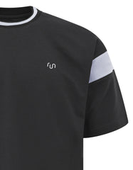 Black Half Sleeves Gym Tee FGT2601-2-M