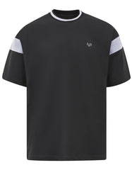 Black Half Sleeves Gym Tee FGT2601-2-S