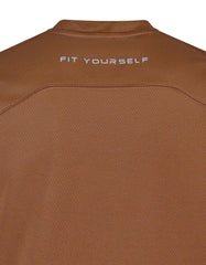 Brown Half Sleeves Gym Tee FGT2602-3-XL