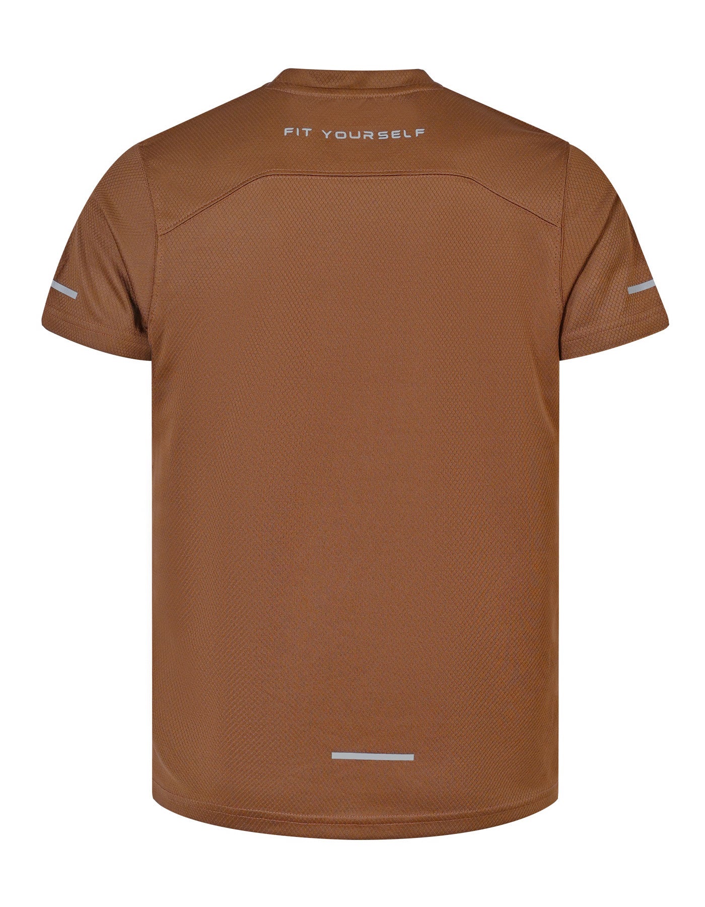Brown Half Sleeves Gym Tee FGT2602-3-XXL
