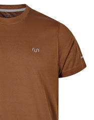 Brown Half Sleeves Gym Tee FGT2602-3-M