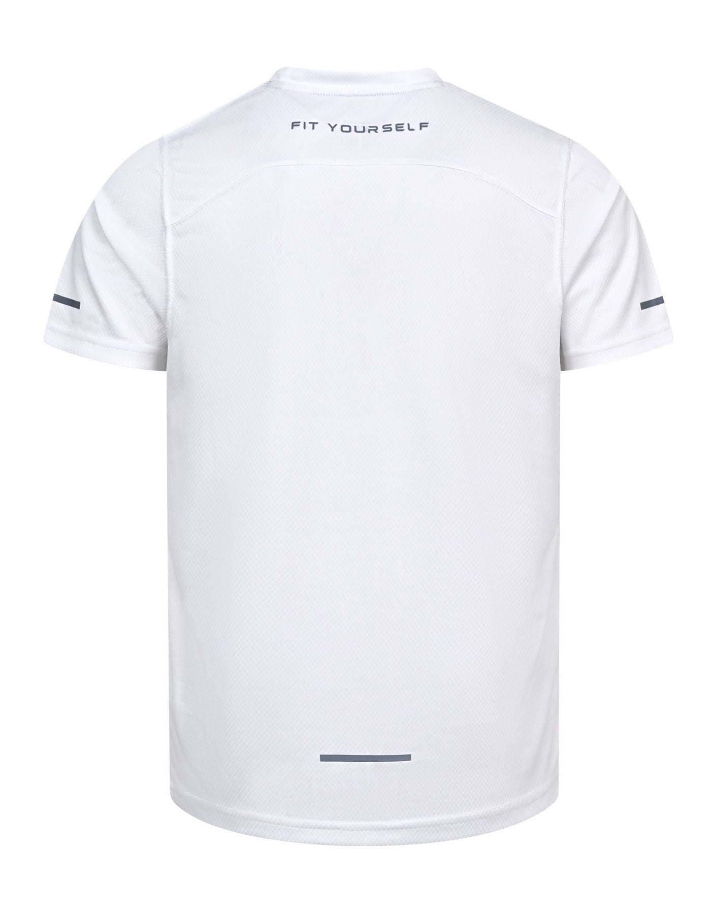 White Half Sleeves Gym Tee FGT2602-4-XXL