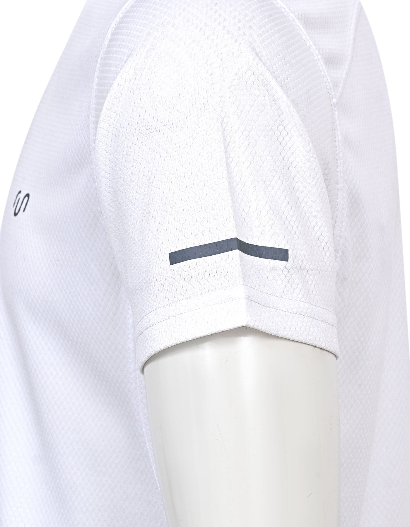 White Half Sleeves Gym Tee FGT2602-4-L