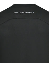 Black Half Sleeves Gym Tee FGT2602-5-XL