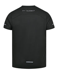 Black Half Sleeves Gym Tee FGT2602-5-XXL