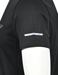 Black Half Sleeves Gym Tee FGT2602-5-L