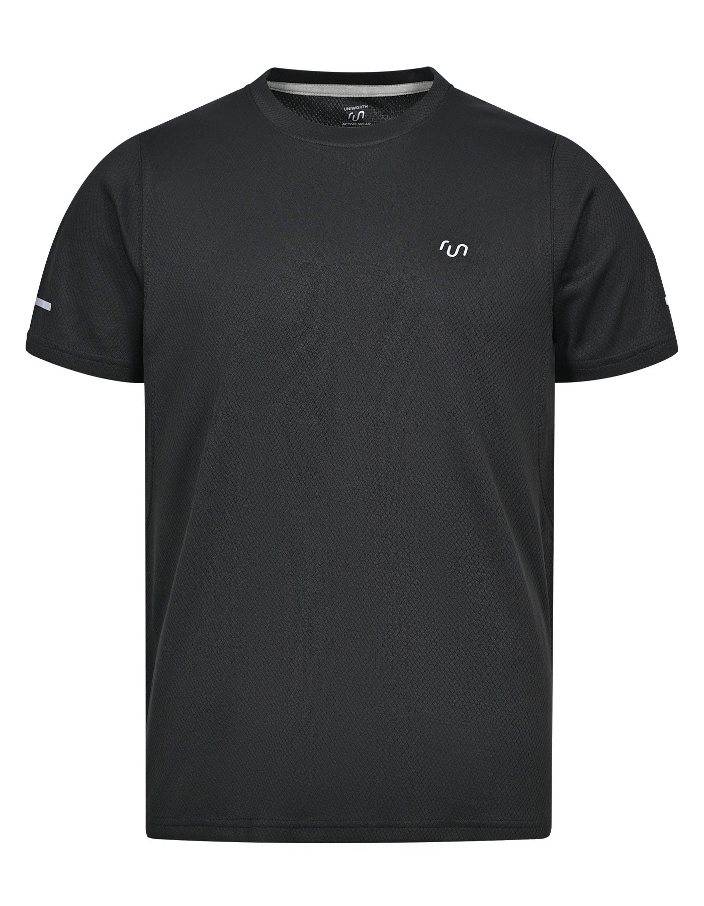 Black Half Sleeves Gym Tee FGT2602-5-S