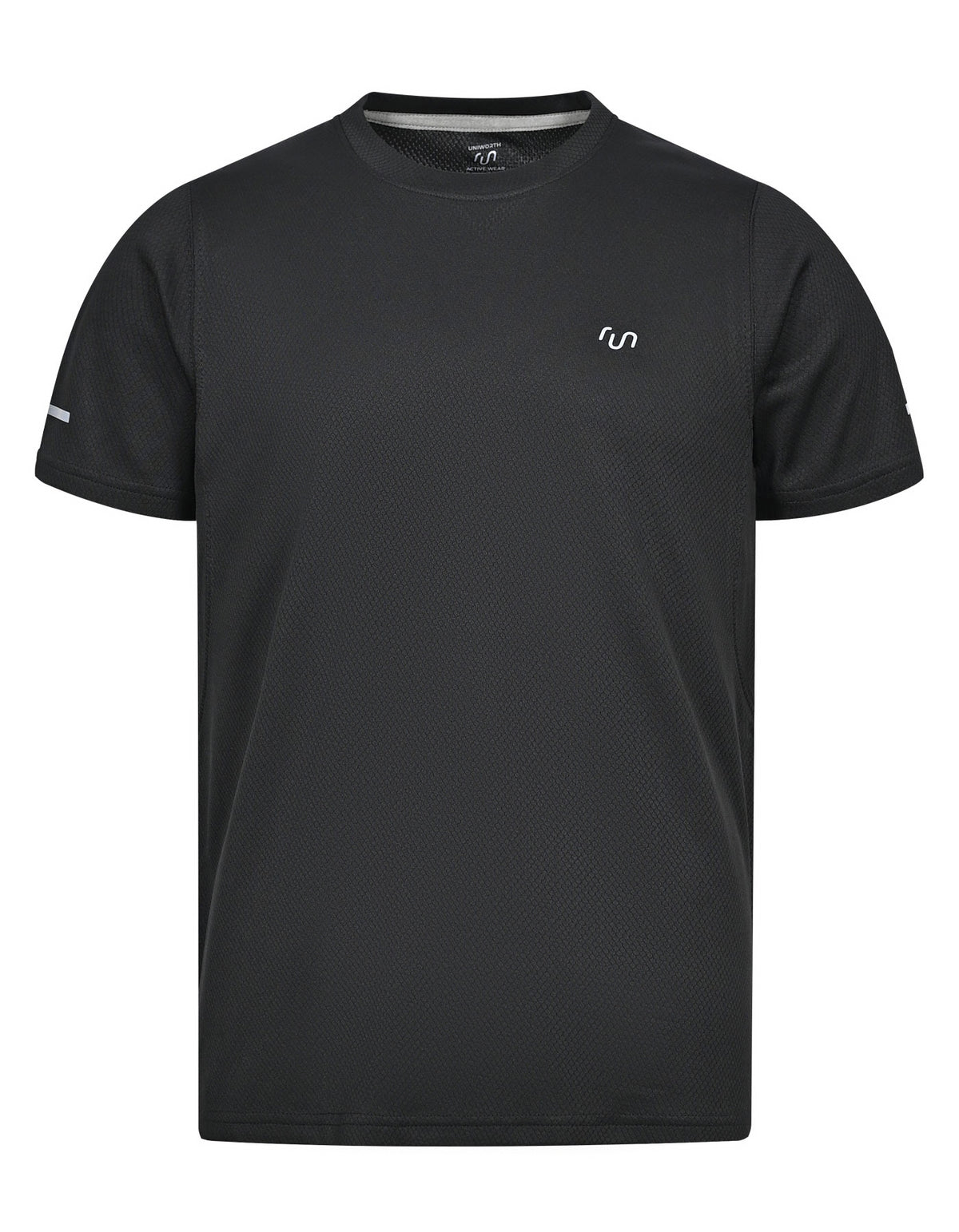 Black Half Sleeves Gym Tee FGT2602-5-S