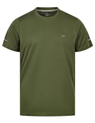 Olive Half Sleeves Gym Tee FGT2602-6-S