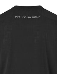 Black Half Sleeves Gym Tee FGT2604-XL