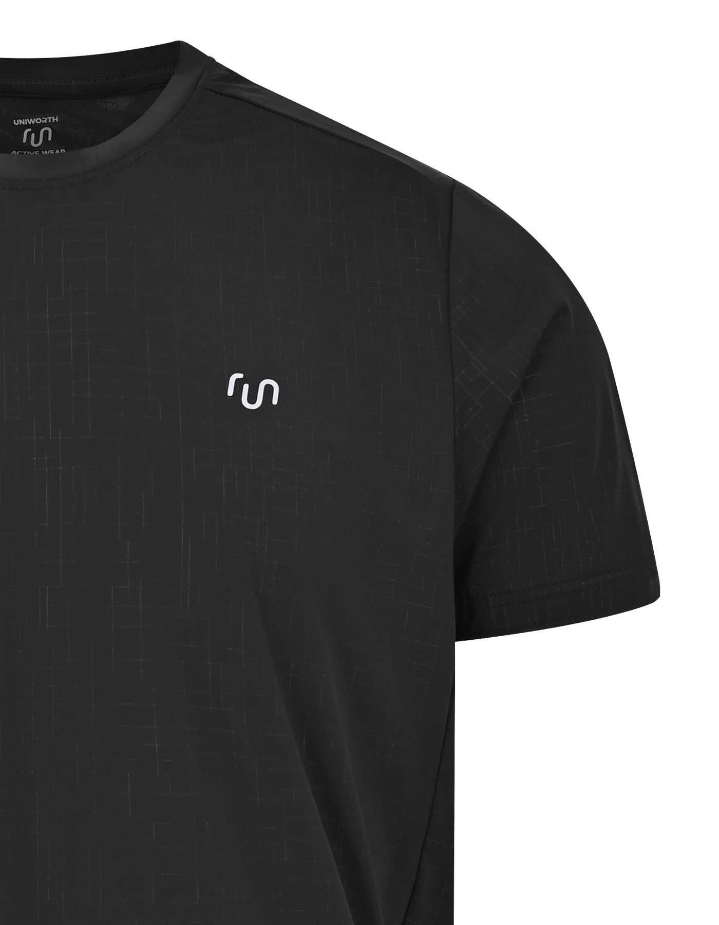 Black Half Sleeves Gym Tee FGT2604-M