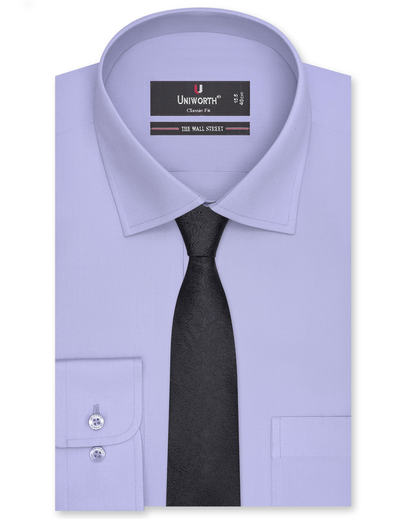 Plain Grey Regular Fit Shirt FS1006-1RF-15.5