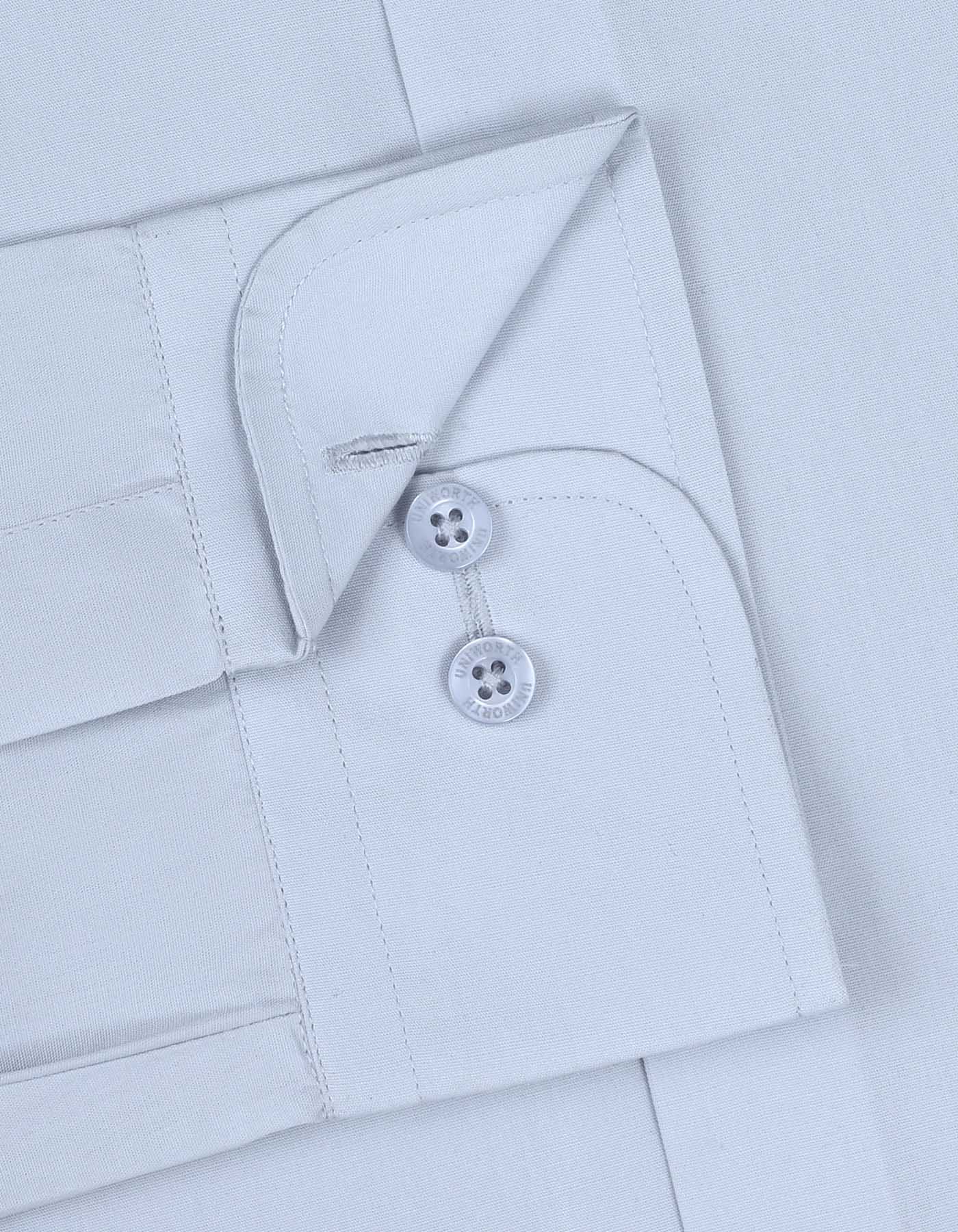 Plain L Grey Classic Fit Shirt FS1006-5RF-15.5