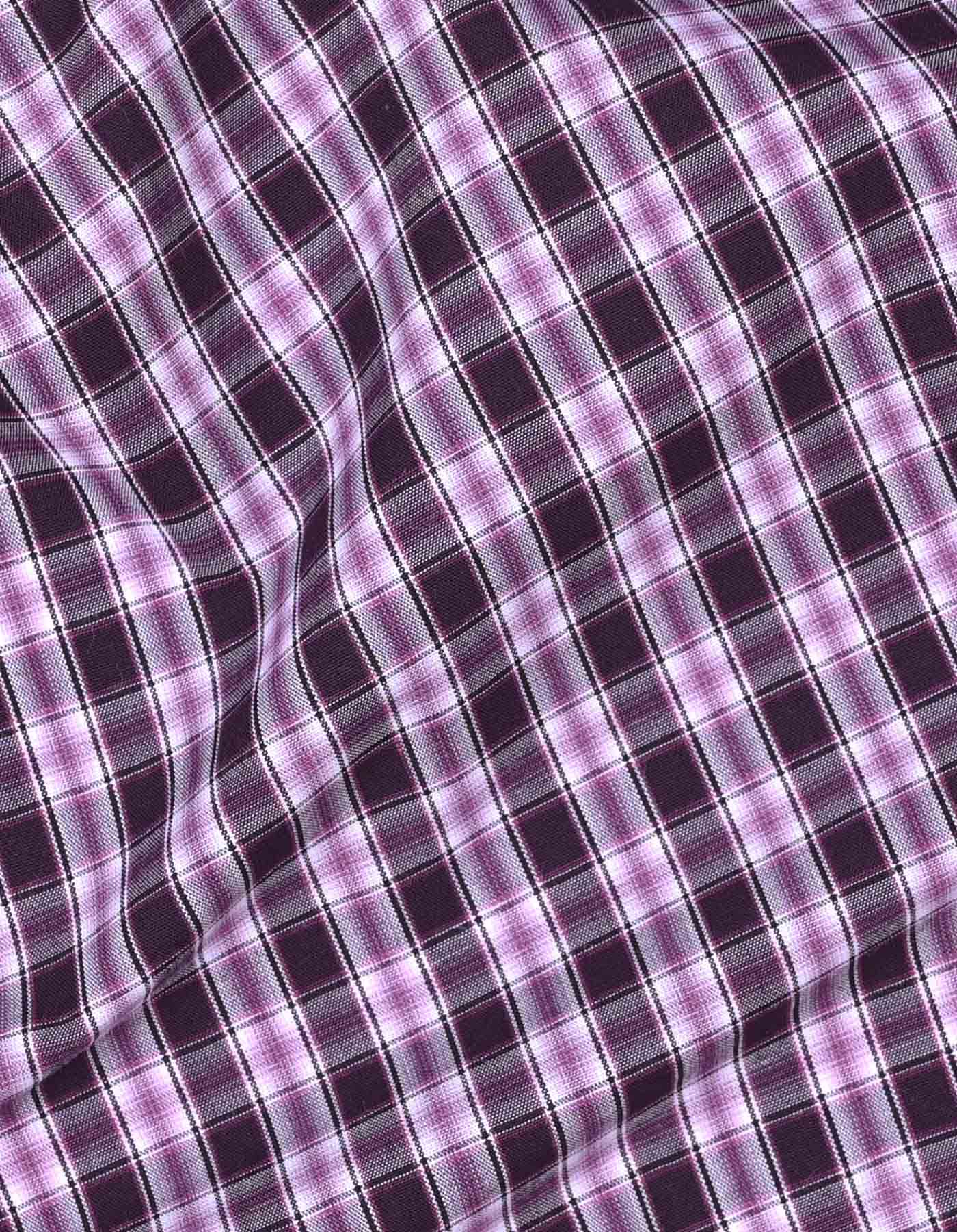 Check White/Purple Classic Fit Shirt FS1047RF-16