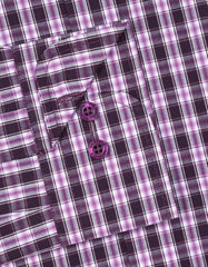 Check White/Purple Tailored Smart Fit Shirt FS1047SF-15.5