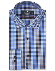 Check Sky/Brown Classic Fit Shirt FS1048RF-14.5