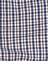 Check Navy/Brown Tailored Smart Fit Shirt FS1050SF-16